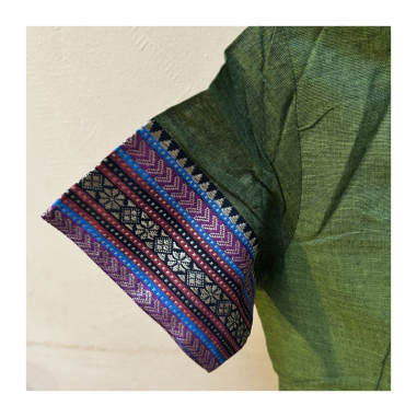 Dámská kurta s bordurou, kr. rukáv, S