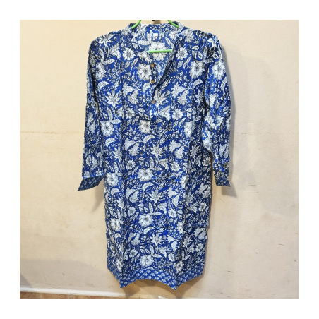 Kurta se stojáčkem a bordurou, dl. rukáv