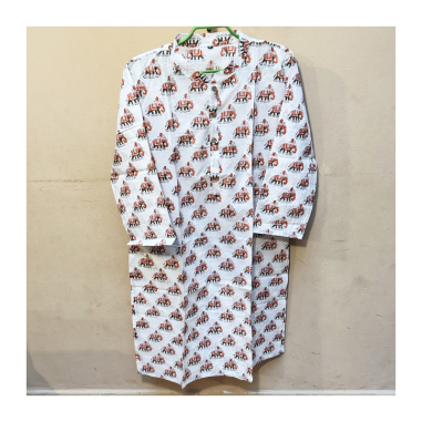 Kurta se stojáčkem a bordurou, dl. rukáv