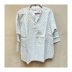 Dámská kurta se stojáčkem, rovný výstřih, 3/4 rukáv