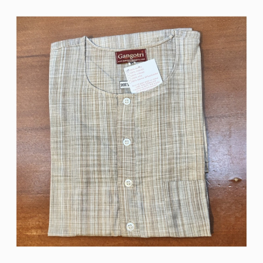 Kurta pánská jemné pruhy, kr. rukáv