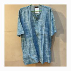 Kurta pánská jemné pruhy, kr. rukáv