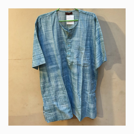 Kurta pánská jemné pruhy, kr. rukáv