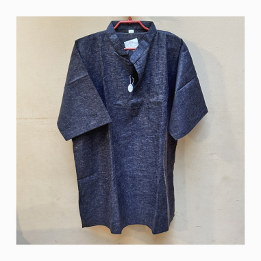 Kurta pánská žíhaná, stojáček, kr. rukáv