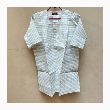 Kurta pánská jemná kostka, kr. rukáv