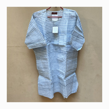 Kurta pánská jemná kostka, kr. rukáv