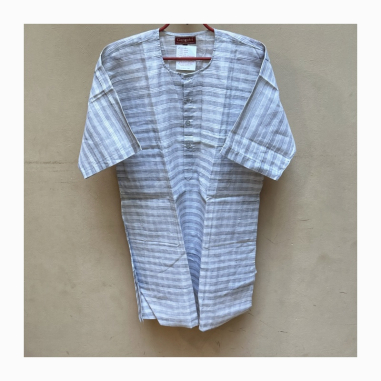 Kurta pánská jemná kostka, kr. rukáv