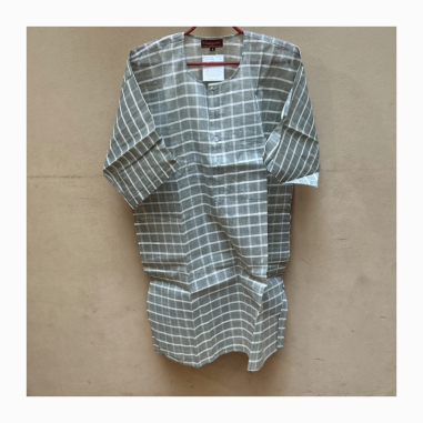 Kurta pánská jemná kostka, kr. rukáv