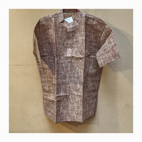 Kurta pánská žíhaná, stojáček, kr. rukáv, vel. 44