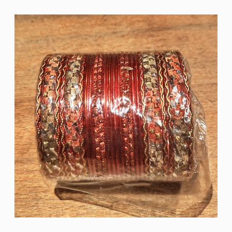 Náramky sada 24 ks jednobarevné se zlatým