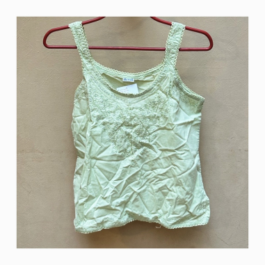 Top vyšívaný jednobarevný, silnější ramínka, S