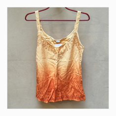 Top vyšívaný jednobarevný, ramínka, S