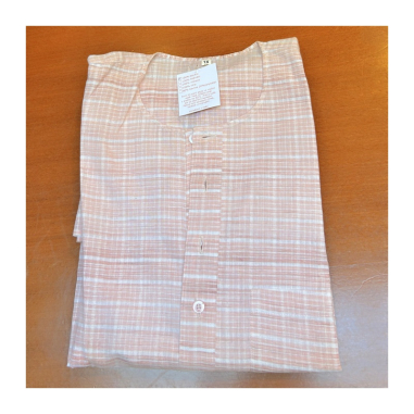 Kurta pánská jemné pruhy, kr. rukáv