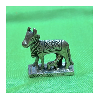 Kravička s telátkem, kov 5,5x5 cm