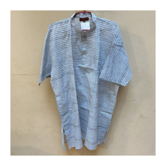 Kurta pánská jemná kostka, stojáček, kr. rukáv 2