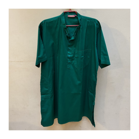 Kurta pánská zelená, stojáček, kr. rukáv, L