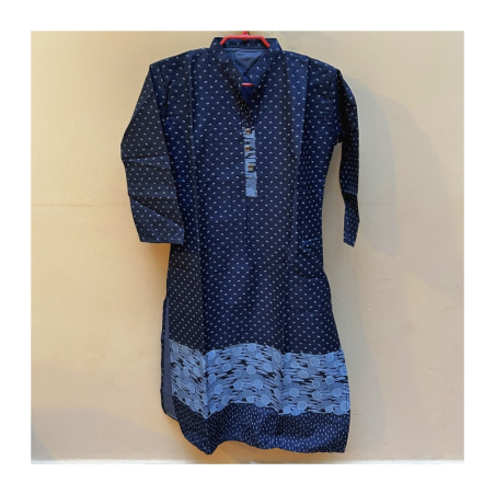 Dámská kurta tmavě modrá, delší, stojáček, dl. rukáv, S