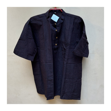 Kurta pánská proužek, kr. rukáv