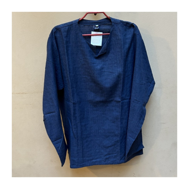 Dámská kurta modrá, dl. rukáv, L