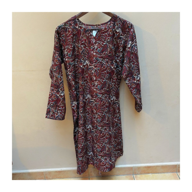 Dámská kurta bavlna s kašmírovým vzorem, L