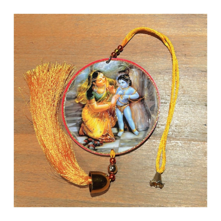 Oboustr. obrázek Rádha Krišna k zavěšení