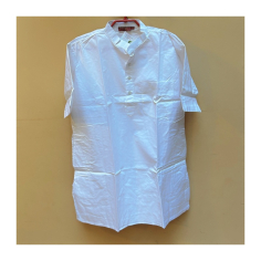 Kurta pánská bílá, stojáček, kr. rukáv, S a M