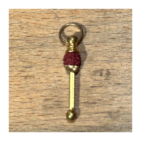 Přívěšek Balarámův kyj (gada) s rudrakšou