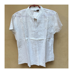 Dámská kurta bílá vyšívaná, kr. rukáv, 42/L