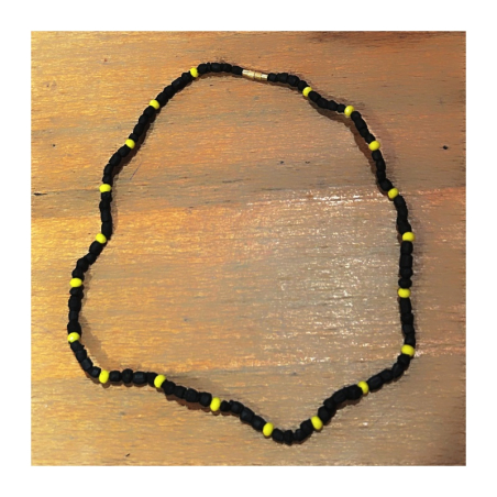 Kantimála 1ř. černá a žlutý/červený korálek