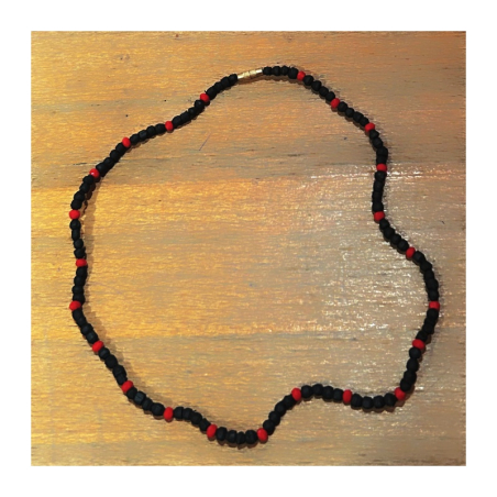 Kantimála 1ř. černá a žlutý/červený korálek