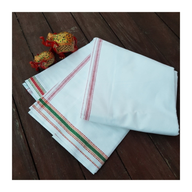 Dhotí 4 proužky, bordura drobný vzor