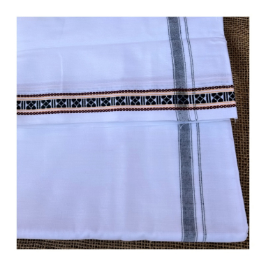 Dhotí proužek, bordura se čtyřlístky