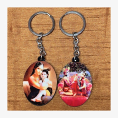 Klíčenka oválná dřevěná s obrázkem