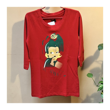 Tričko Válečník, červené, 3/4 rukáv