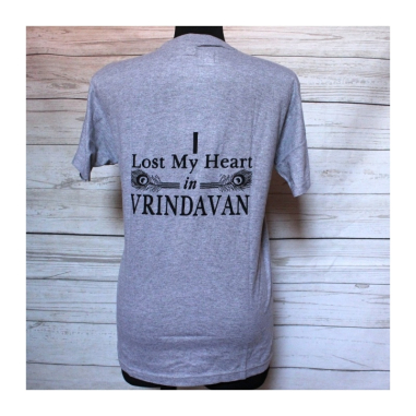 Tričko Rádha Krishna šedé a žluté, vel. M