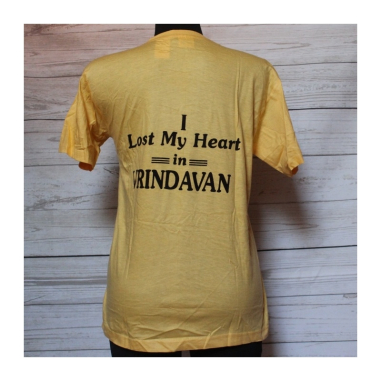 Tričko Rádha Krishna šedé a žluté, vel. M