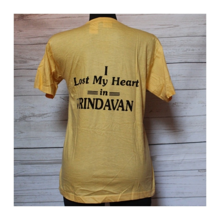 Tričko Rádha Krishna šedé a žluté, vel. M