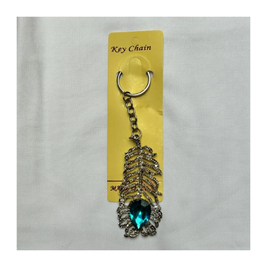 Klíčenka Páví pero s tyrkysovým očkem