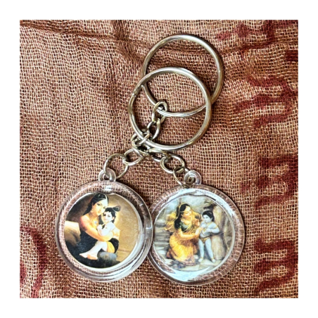Klíčenka kulatá 6 dvojic obrázků, průměr 3,5 cm