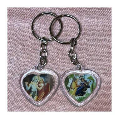 Klíčenka srdce 6 dvojic obrázků 3,5 x 3,5 cm