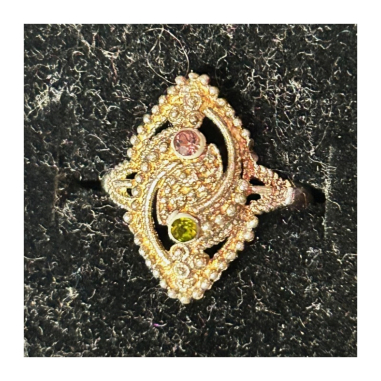 Prsten oko s očky, stříbro