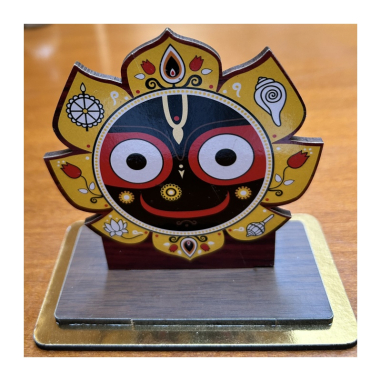 Dřevěný obr. na podstavci Jagannáth