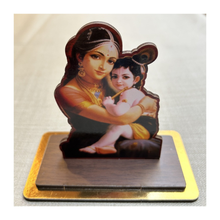 Dřevěný obr. na podstavci Krišna dítě, 4 typy