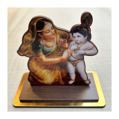 Dřevěný obr. na podstavci Krišna dítě, 4 typy 2