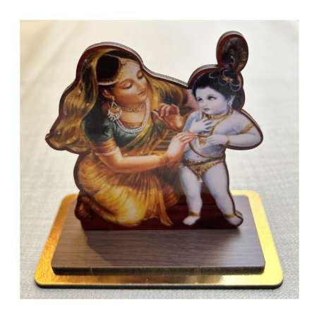 Dřevěný obr. na podstavci Krišna dítě, 4 typy