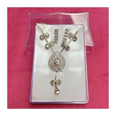 Štrasový set - náhrdelník a náušnice