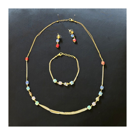 Vrinda Creation Dámský set náhrdelník, náramek a náušnice