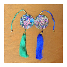 Oboustr. obrázek Rádha Krišna stojící k zavěšení 2