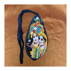 Japa pytlík Rádha Krišna vyšívaný, 3 typy 2