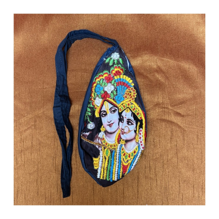 Japa pytlík Rádha Krišna vyšívaný, 3 typy